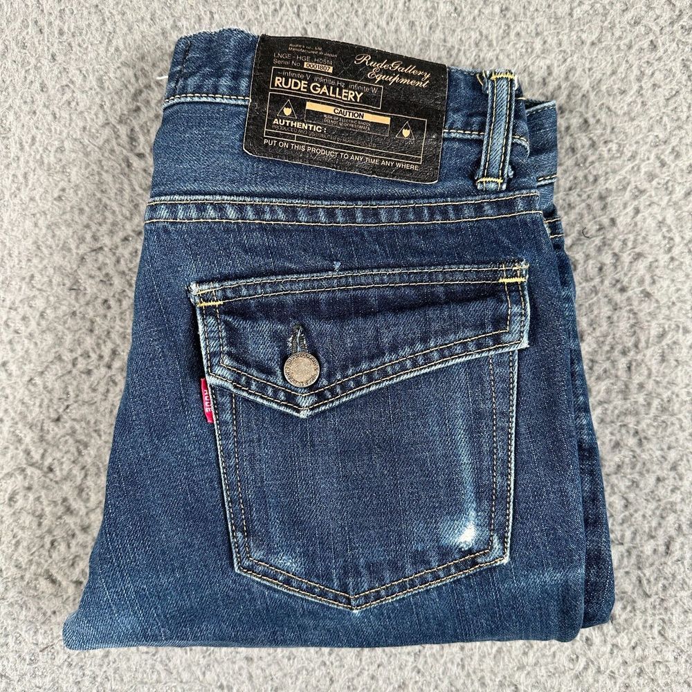 Rude Gallery Jeans‎ Mens 31 Blue Japanese Denim Cotton 0001807 Medium Wash
